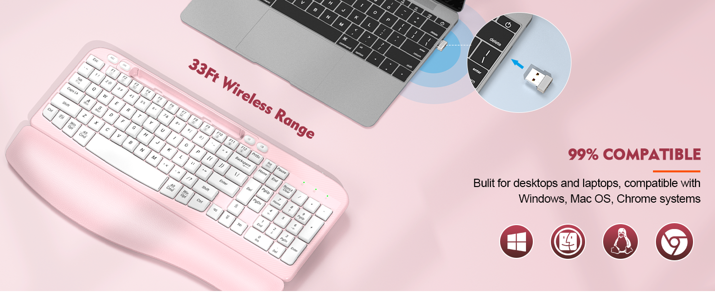wireless ergonomic keyboard