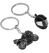 NYTKL 2 PCS Motorcycle Helmet Keychain, Creative Motorcycle Keychain Helmet Key Fob, 3D Metal Mot...