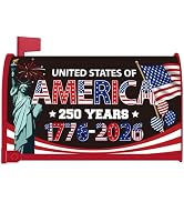 Inisajace 250 Years Anniversary USA Mailbox Covers, Post Letter Box Cover Wraps Magnetic Standard...