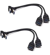 Antrader USB 3.0 Right Angle UP & Down Extension Cables,Male to Female 4Pcs | 90 Degree Converter...