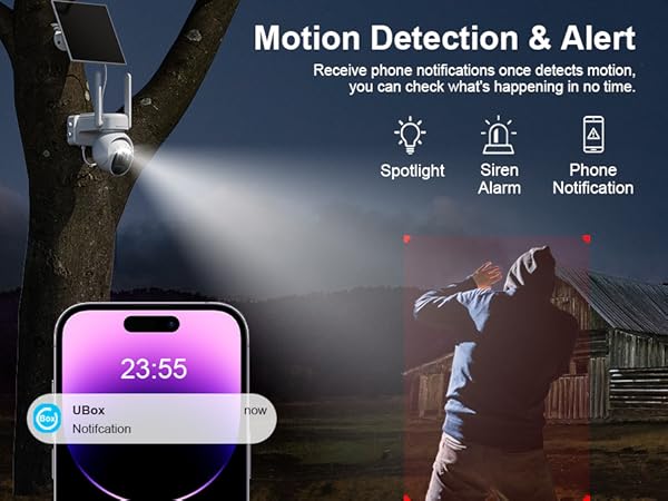 Outdoor security cameras sends alerts in time once detects motion