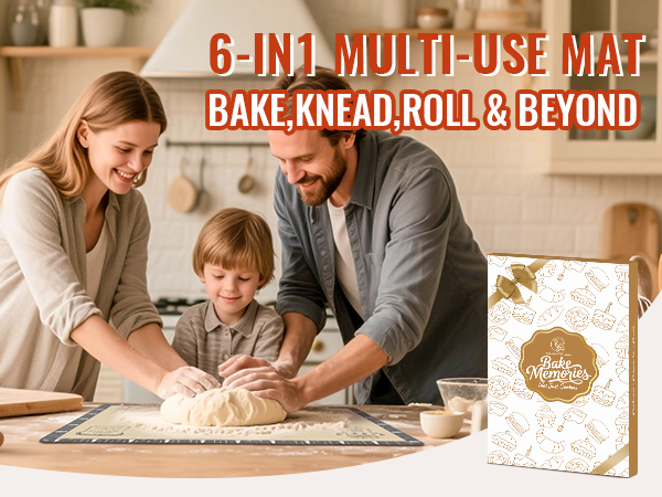 Silicone bread mat for dough rolling