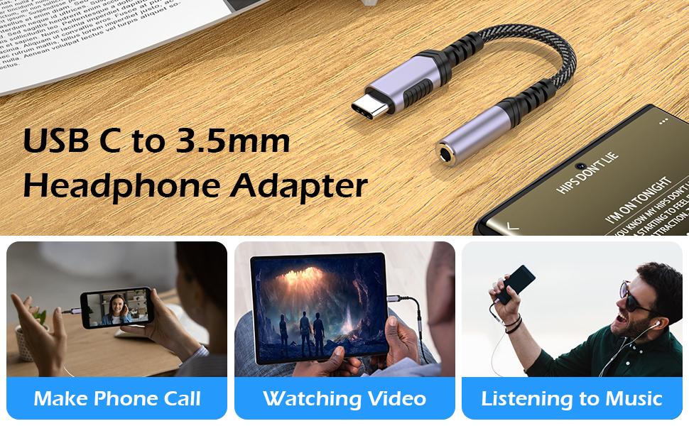usb c to 3.5mm adapter