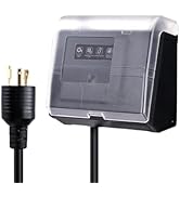 TAYMATIC WiFi Pool Pump Timer Outlet, 20A 125V 1HP,Twist-Lock NEMA L5-20R Plug-in Timer, Outdoor&...
