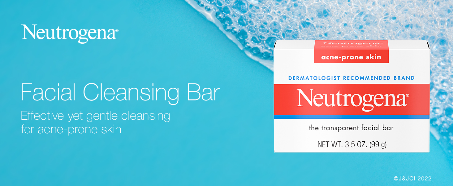 Gently & effectively cleanse acne-proned skin with Neutrogena Facial Cleansing Bar