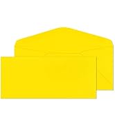 EnDoc #10 Colored Envelopes - Bright Yellow Color - 24lb paper Colored envelopes letter size for ...