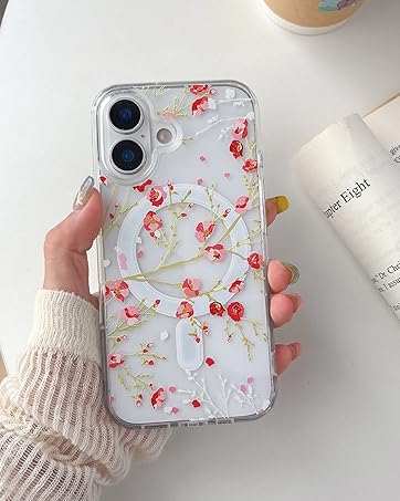 Clear Floral Phone Case