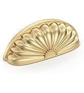 Goldenwarm 6 Pack Gold Cabinet Handles Drawer Pulls Finger Edge Pull for Half Moon Cup Luxury Har...