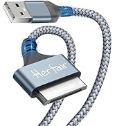 Herfair USB to 30 Pin Charger Cable Nylon Braided Charging Cord Compatible with iPhone 4/4s/3G/3G...