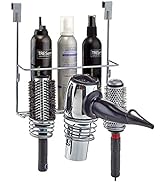Home Intuition Hair Styling Station Organizer, Over The Cabinet Door (Silver)