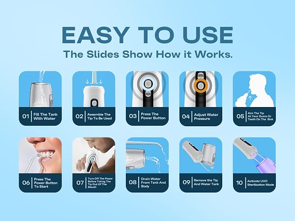 How to use water flosser Aquease