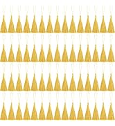 NEBURORA 120 Pcs Bookmark Tassels Bulk 13cm/5 Inch Gold Silky Handmade Soft Mini Tassel with Loop...