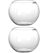 DOITOOL 2 Pcs Glass Bubble Bowl Glass Vase,Fish Bowl Globe Flower Vase Centerpiece Candle Holders...