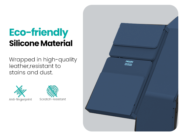 Wrapped in high-quality leather, resistant to stains and dust.