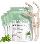 Dental Floss Picks for Teeth (200ct) - Single Thread Tooth Picks Flossers for Adults, Toothpicks ...