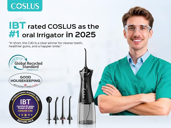 COSLUS C30 Water Dental Flosser Pick for Teeth