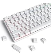 iTastatur 128 Key Blank Keycaps, Thick PBT White Keycaps, Custom Gaming Keycaps, Minimalist White...