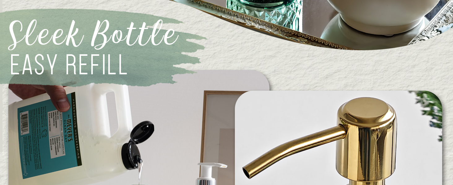 glass soap dispenser with pump