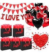 Addblu 5 Senses Gift Bags for Him with Labels - Includes12.6"X8.7"X4" Five Senses Bag, Tissue Pap...