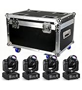 MINGJIE 60W LED Moving Head Stage Lights with DMX512 Control - 8 Gobos & 8 Colors, Sound Activate...