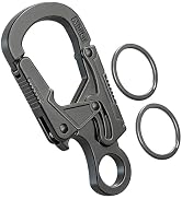 Ahiller Stainless Steel Carabiner Clips,2.5 Inch Multitool Keychain Clip with Bottle Opener for K...
