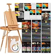 VISWIN All-in-One Artist Painting Set, 151 Pcs Professional Painting Kit with French Easel, 96 Oi...