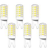 Akynite G9 LED Bulb 4W 6 Pack, Equivalent 40 Watt T4 G9 Halogen Replacement, 6000K Daylight White...