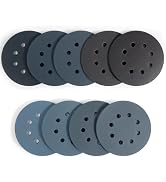 Viaky 36-Piece Hook and Loop Sanding Discs Set 125mm 5-Inch 8-Hole Sandpaper Include 240 400 600 ...