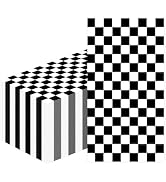 HEIPINIUYE 50 Pieces 3-ply Checkered Flag Napkins Disposable Black and White Checkered Napkins Pa...