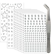 NIACONN 1760 Pcs Clear Hair Gems Face Gems Stick on, Self Adhesive Glitter Rhinestones Stickers J...