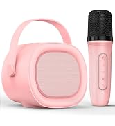 LENRUE Karaoke Machine for Kids with Wireless Microphone, 4 Magic Voices, Karaoke Toys for Girls ...