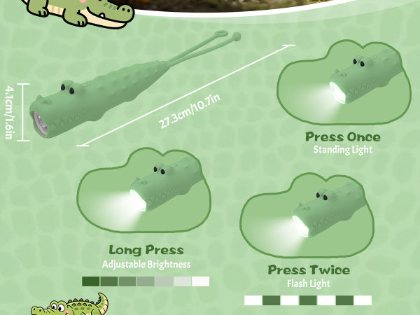 CoolGift Mart Silicone Crocodile Flashlight