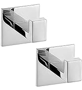Celbon 2PC SUS304 Stainless Steel Bathroom Self Adhesive Towel Hook Hanger Chrome Finish Coat Hoo...