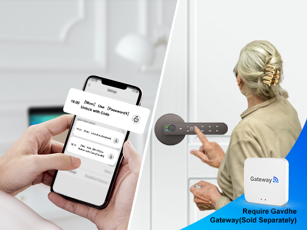 biometric indoor door knob grey