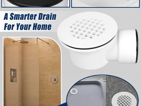 1-1/2" Side Outlet Shower Drain with Perforated Strainer