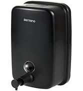 Bertreno Commercial Soap Dispenser Wall Mount Stainless Steel Soap Dispensers Liquid Manual Anti-...