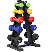 Fitness Republic Neoprene Workout Dumbbells- Non Slip, Anti Roll Exercise & Fitness Dumbbells Com...