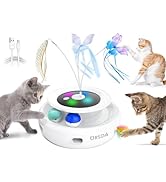 ORSDA 3-in-1 Cat Toys Rechargeable, Interactive Cat Toys for Indoor Cats Automatic Kitten Toy, Mo...