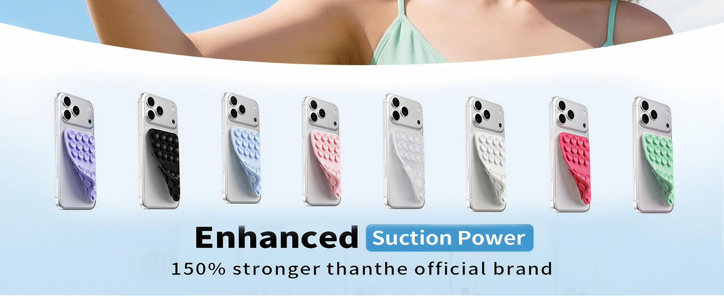 back of phone suction grip