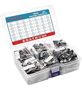 Minidodoca 42 Values 810 Pieces, 0.1uF-2200uF, 10V 16V 25V 50V 100V, Electrolytic Capacitor Assor...