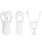Corodo Plastic White Hanger Clips - 60 Pack Multi-Purpose Clips for Hangers, Finger Clips for Pla...