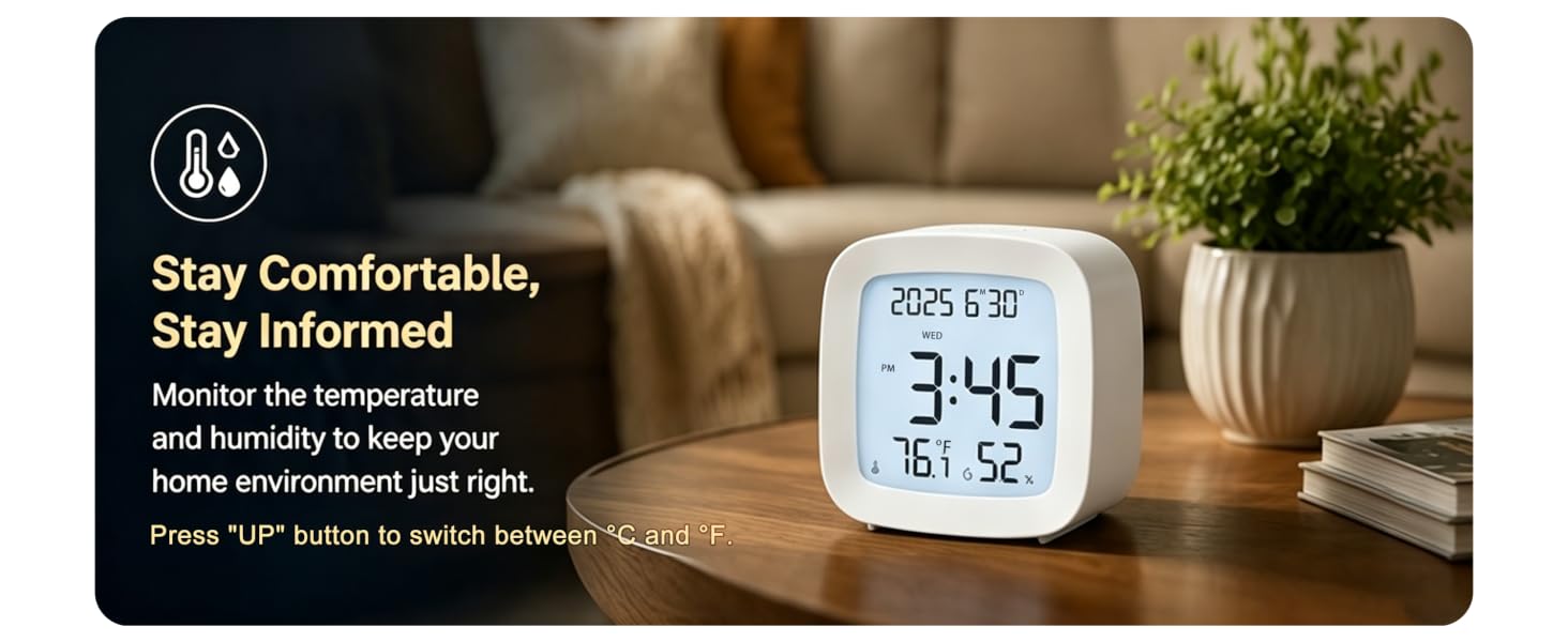 LCD bedroom alarm clock