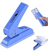 Single Hole Punch, 30 Sheet Capacity, with 10 Pcs Loose Leaf Binder Rings, Heavy Duty Paper Hole ...