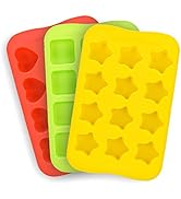 Candy Chocolate Molds Silicone 3 Pack DIY Mold Use for Cake Jelly Gummy Pudding and Ice Cube Tray...