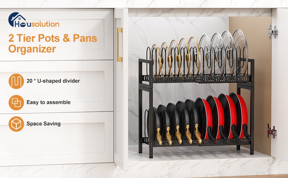 pot lid organizer for cabinet pot and pan organizer for under cabinet pan storage organizer