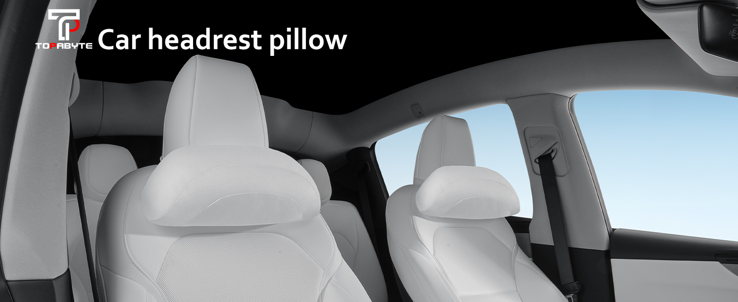 tesla neck pillow model y tesla headrest pillow tesla pillow tesla model y neck pillow white pillows