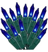 LJLNION Christmas String Lights, 150 Count 33 FT Incandescent Mini Green Wire Fairy Light, 120V U...
