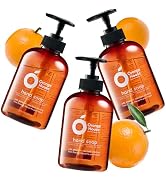 ORANGE HOUSE Liquid Hand Soap with Natural Food-Grade Orange Oil, Fresh Smell, 12 Fl Oz (3 Pack)