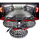 Nilight 3PCS 60 Inch Bed Light Strip 270 LED with On/Off Switch Blade Fuse Splitter Extension Cab...