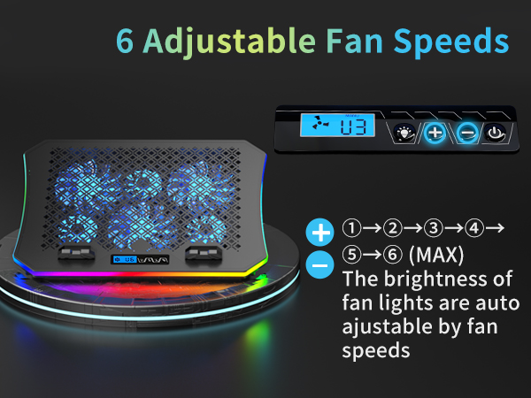 6 adjustable fan speed